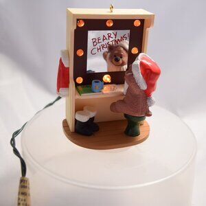 Hallmark Keepsake Ornament Backstage Bear Lights Christmas 1989 Anthropomorphic